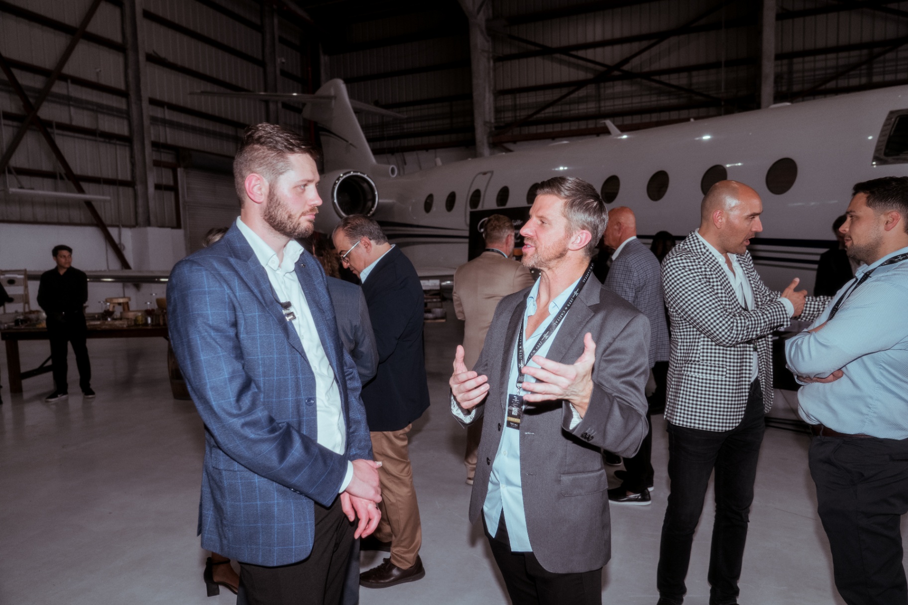 Smarter Aircraft event — networking inside hangar